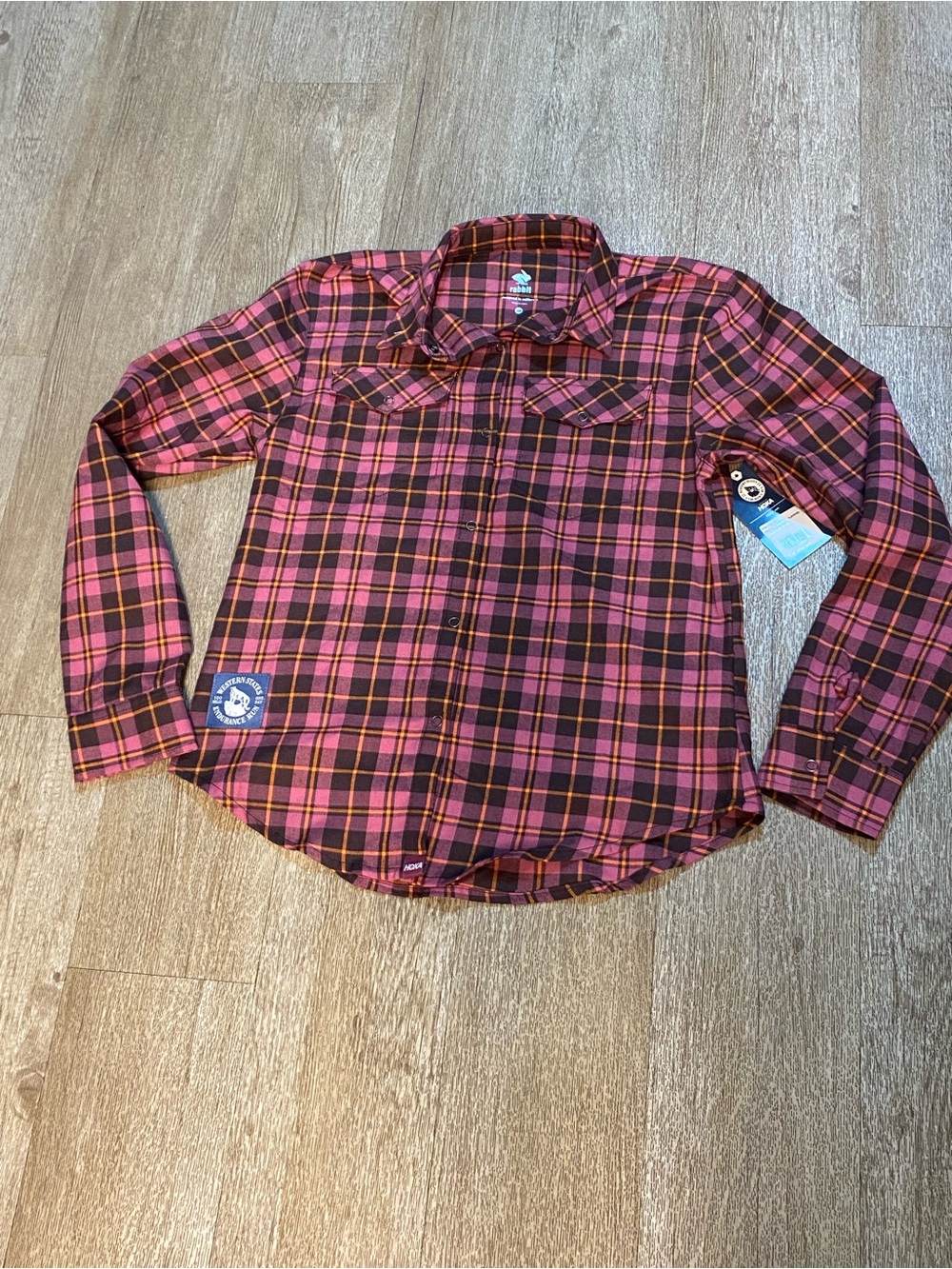 RABBIT X HOKA HIGH COUNTRY LS FLANNEL SIZE S
